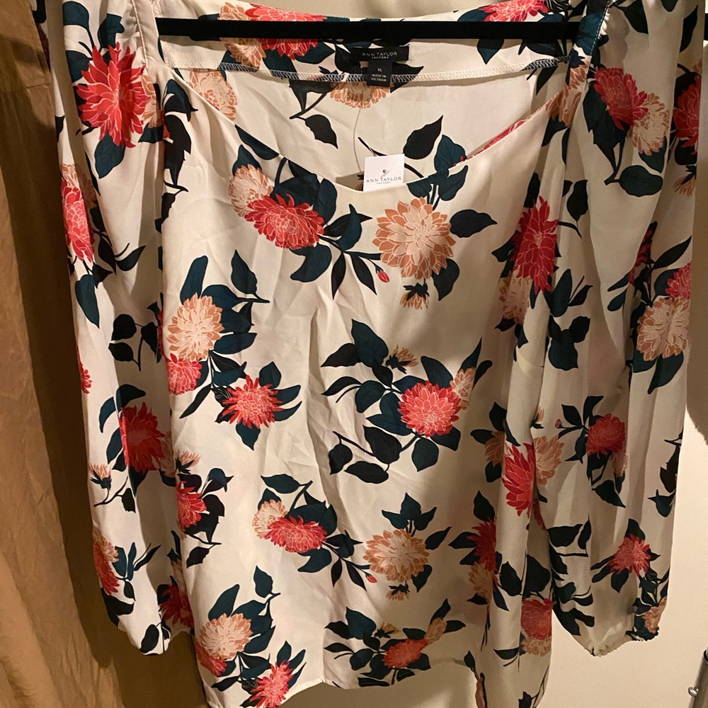 Ann Taylor floral top XL